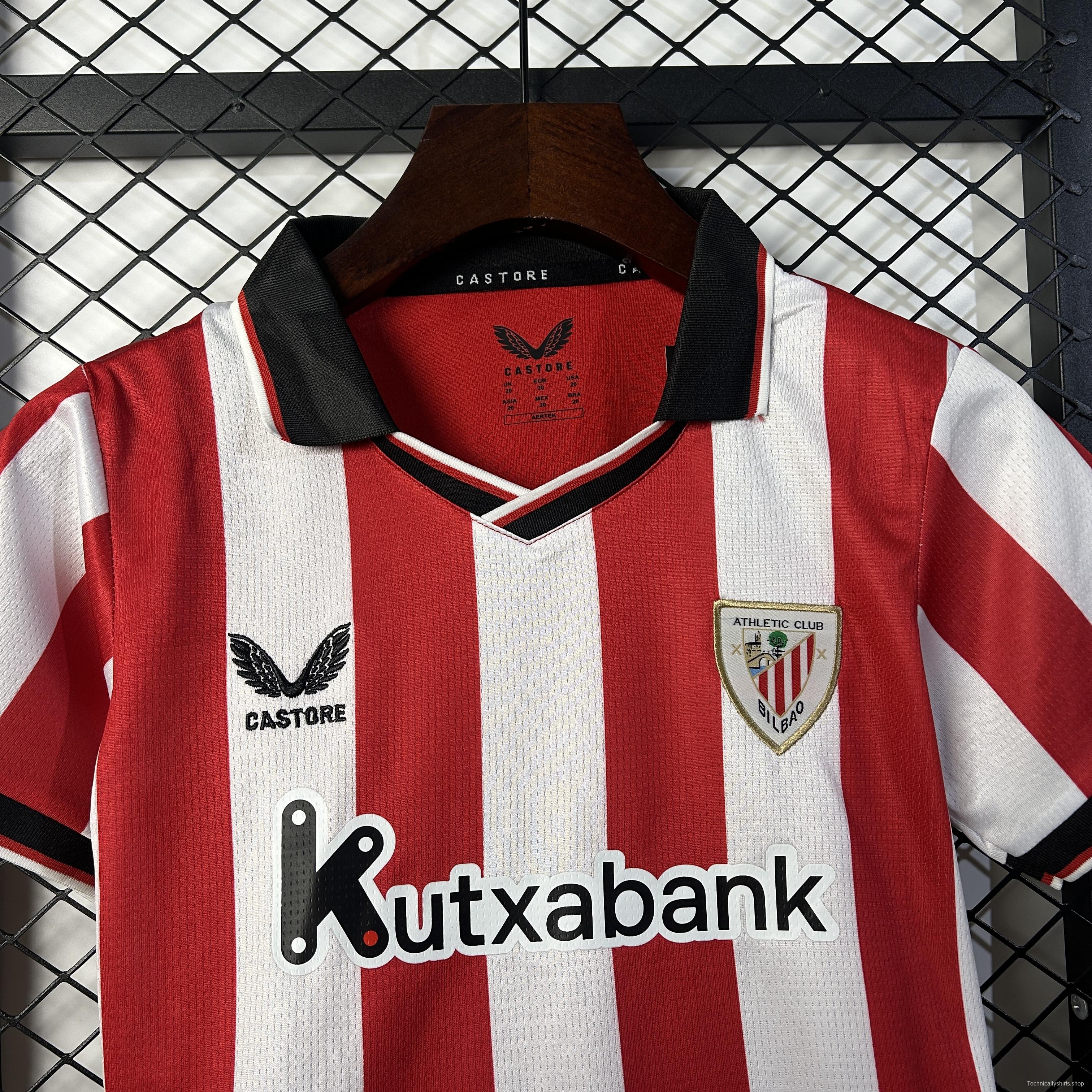 25/26 Kids Athletic Bilbao Home Size 16-28 Jersey
