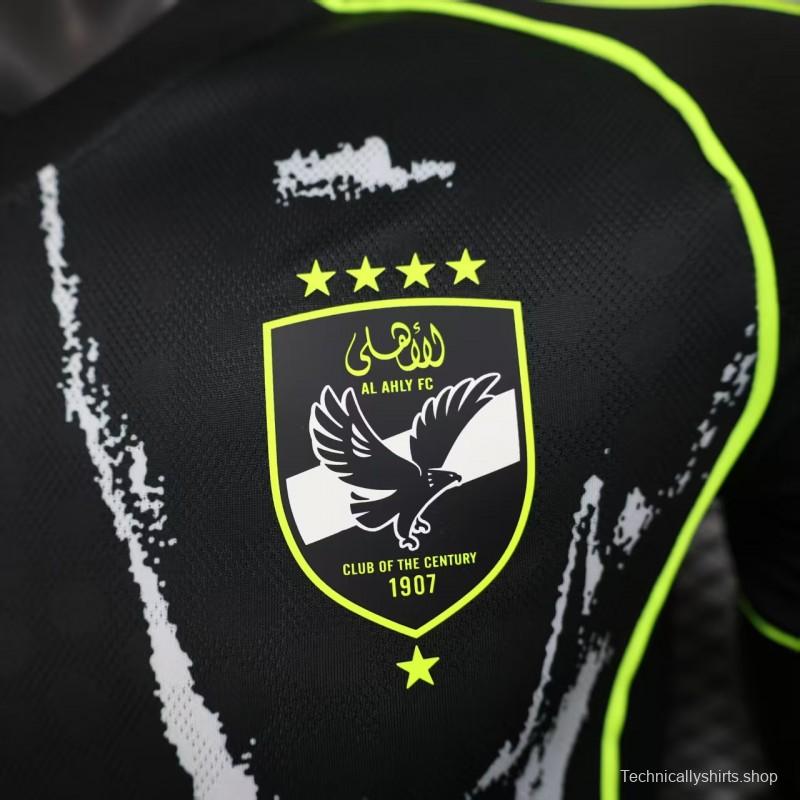 Player Version 25/26 Al Ahly FC Away Black Jersey