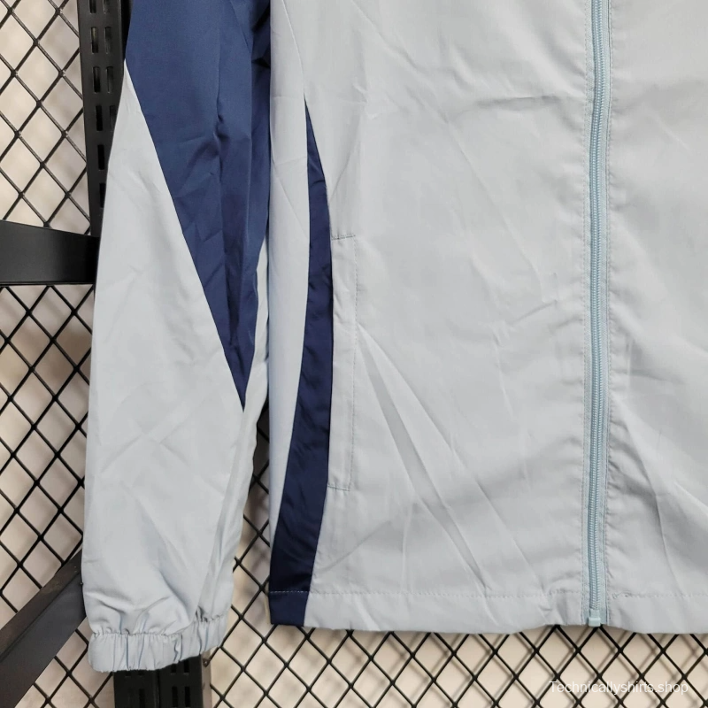 25/26 Boca Juniors Jacket Light Blue Windbreaker