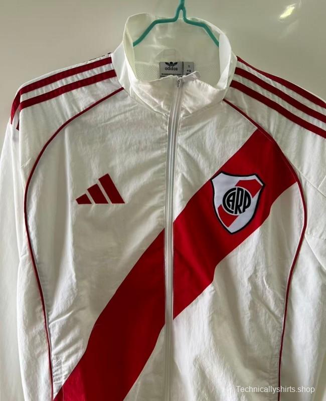 25/26 River Plate White Windbreaker