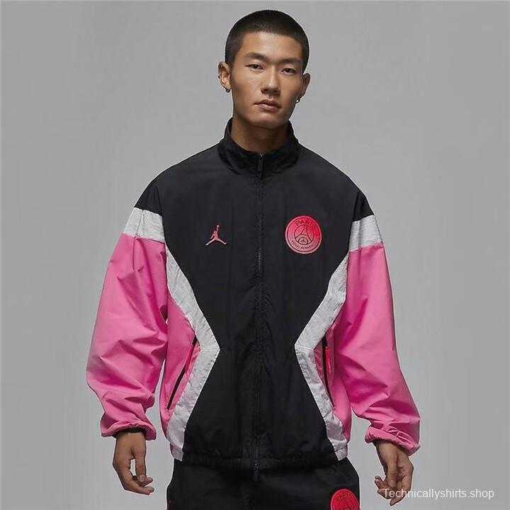 25/26 PSG Retro Color Block Track Jacket Set - Blue/Black/Pink Collection Windbreaker 3 Colors