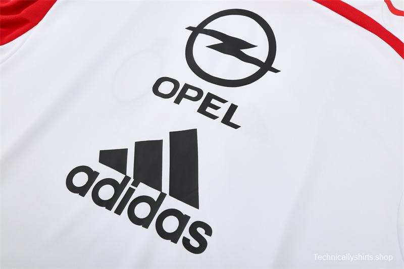 Retro 04/05 AC Milan White Half Zipper Jacket+Long Pants