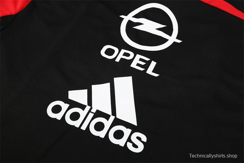 Retro 04/05 AC Milan Black Half Zipper Jacket+Long Pants