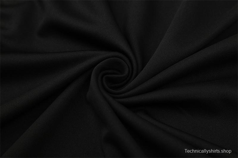 Retro 04/05 Real Madrid Black Half Zipper Jacket+Long Pants