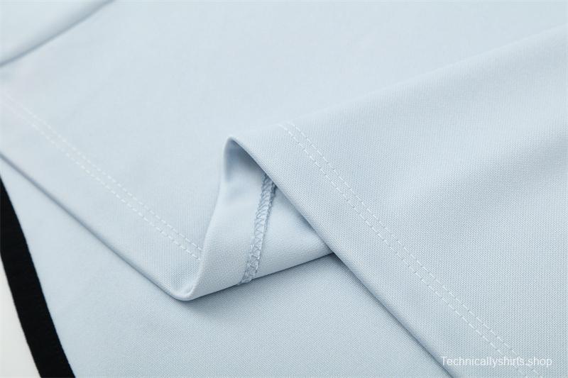 Retro 04/05 Real Madrid Light Grey Half Zipper Jacket