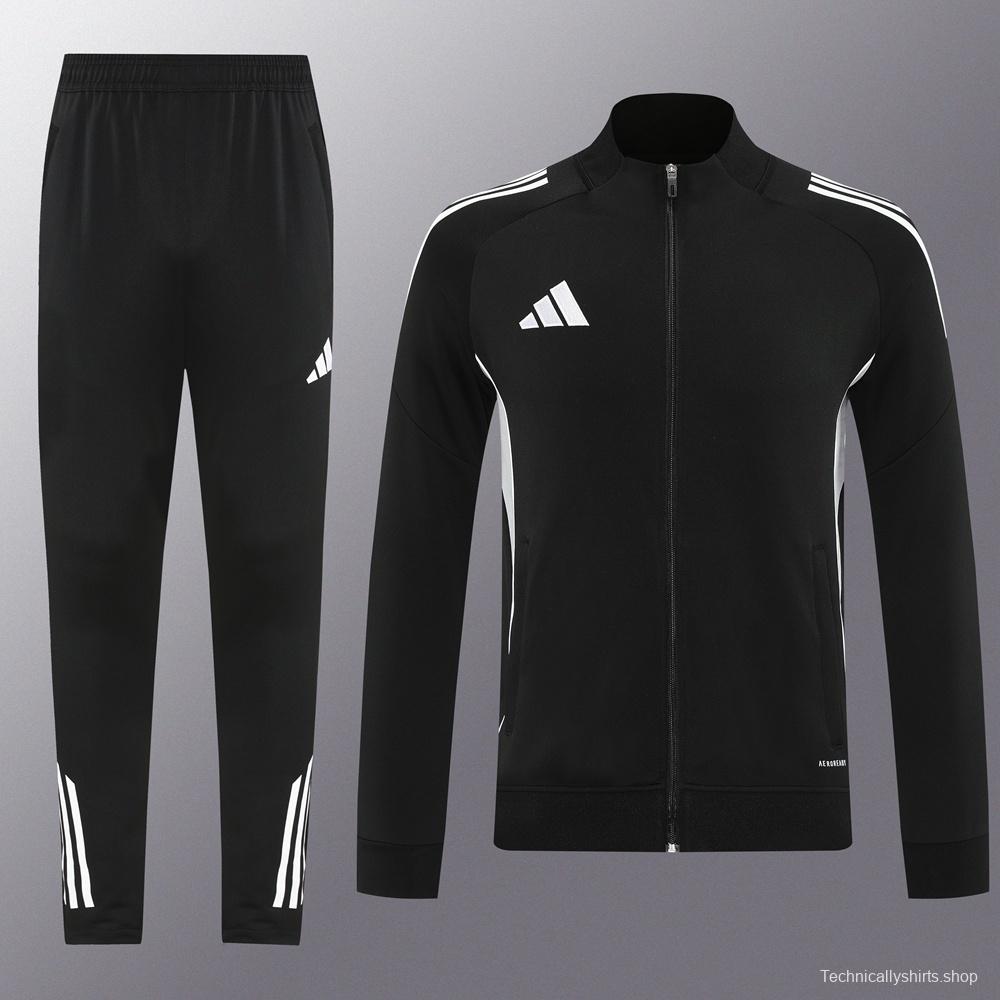 2025 Adidas Black Full Zipper Jacket + Long Pants