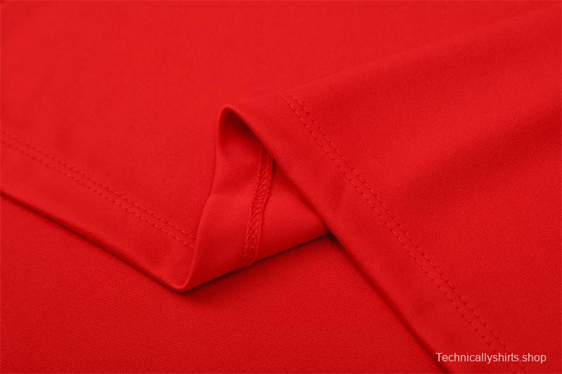 Retro 04/05 AC Milan Red Half Zipper Jacket+Long Pants