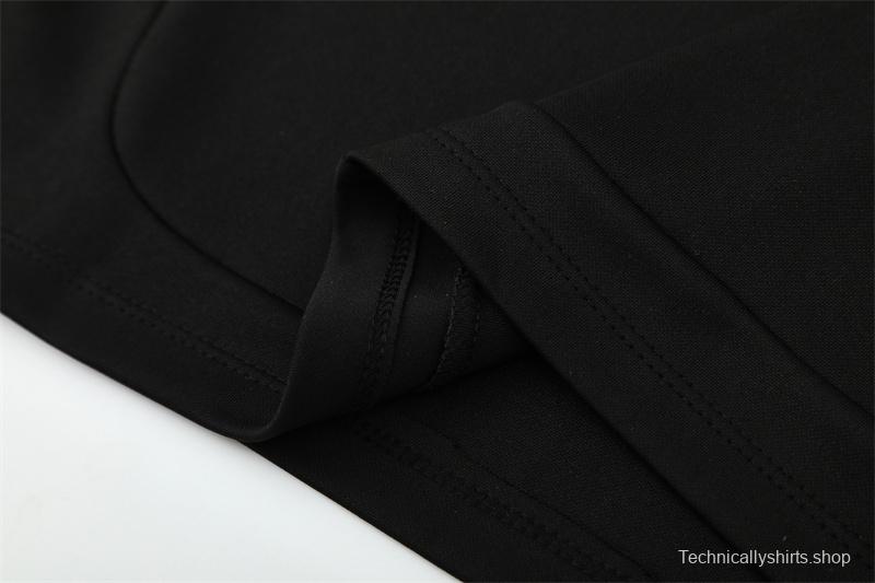 Retro 11/12 Real Madrid Black Half Zipper Jacket