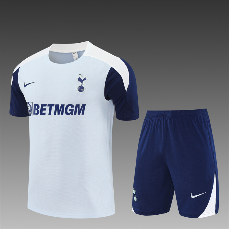 25/26 Tottenham Hotspur Grey with XS Short Sleeve+Soccer Shorts