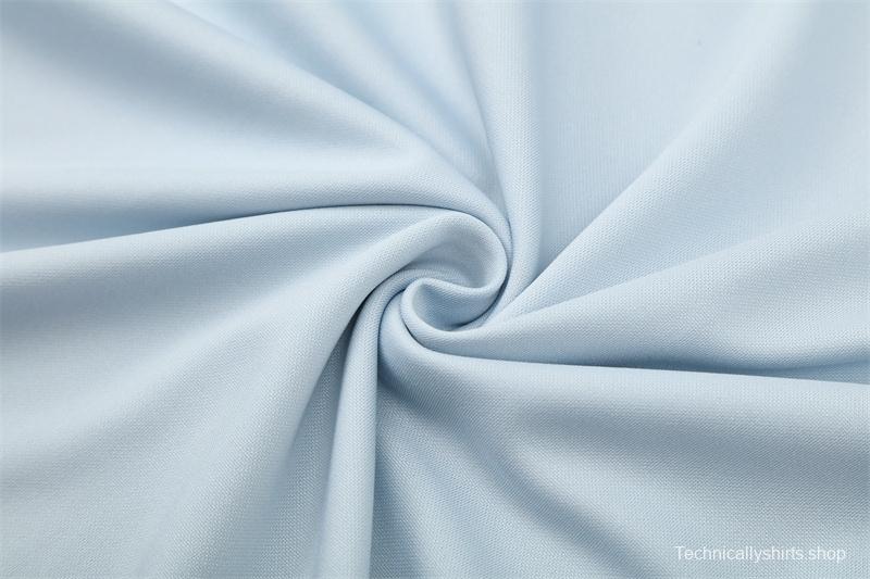 Retro 04/05 Real Madrid Light Grey Half Zipper Jacket+Long Pants