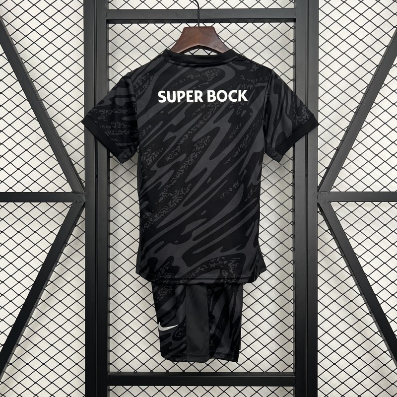 25/26 Kids Sporting Lisbon Goalkeeper Black Jersey