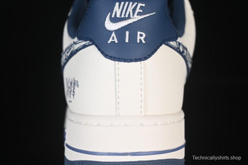 Nike Air Force 1 '07 Low Dior Collaboration Milan Embroidery Low-Top Casual Sneakers - XD2588-608