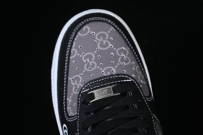 Nike Air Force 1 '07 Low Gucci Collaboration Litchi Grain Print Casual Sneakers - AH8462-002