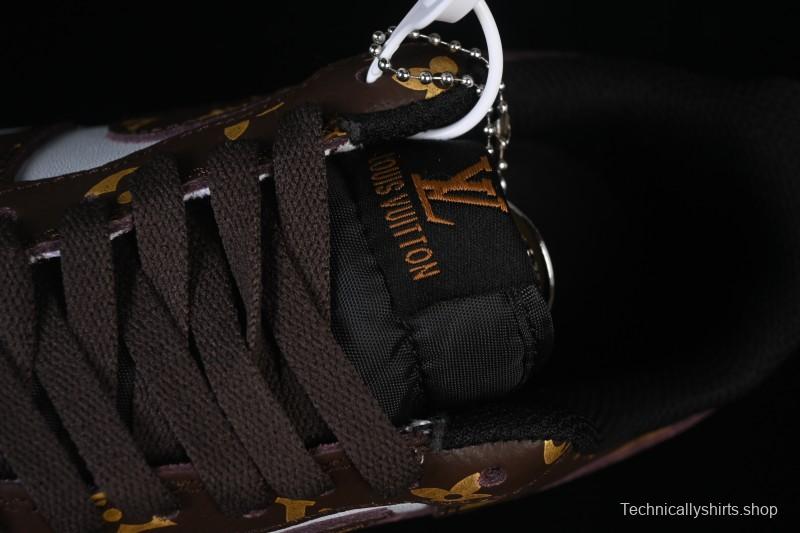 Nike Air Force 1 '07 Low LV Collaboration Classic White Brown Casual Sneakers - CZ3986-004