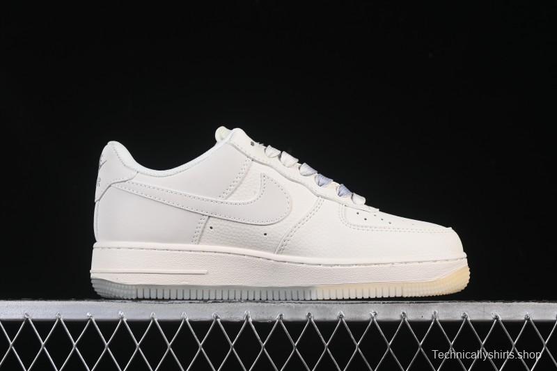 Nike Air Force 1 '07 Low Supreme Collaboration Beige Grey Crystal Sole Casual Sneakers - XX3168-178