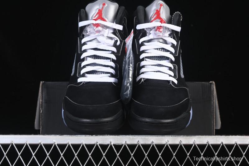 Nike Air Jordan 5 Black Metallic Reimagined Retro Basketball Shoes - HF3975-001