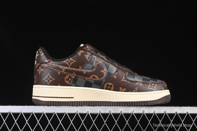 Nike Air Force 1 '07 Low LV Collaboration Coffee Gray Casual Sneakers - SC0601-563
