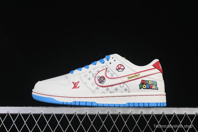 Nike SB Dunk Low Mario Triple Collaboration Custom Low-Top Casual Skate Shoes - SC0601-472