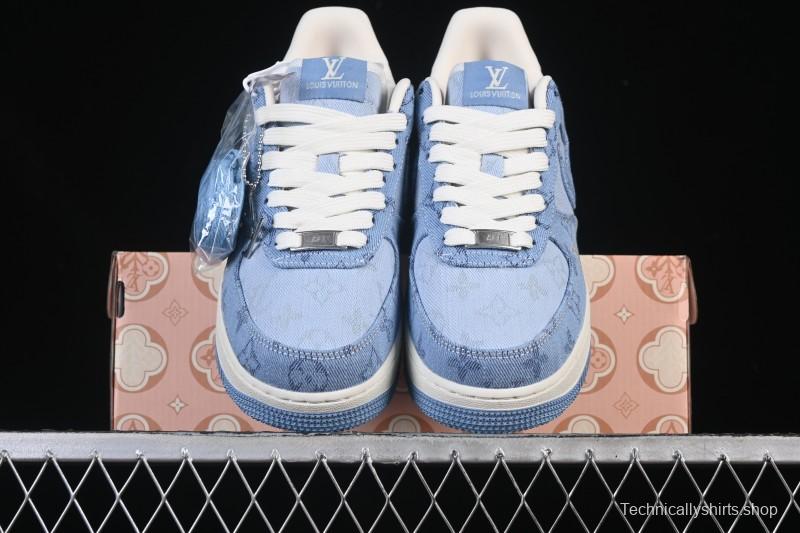 Nike Air Force 1 '07 Low LV Collaboration Light Blue Casual Sneakers - YF9511-823