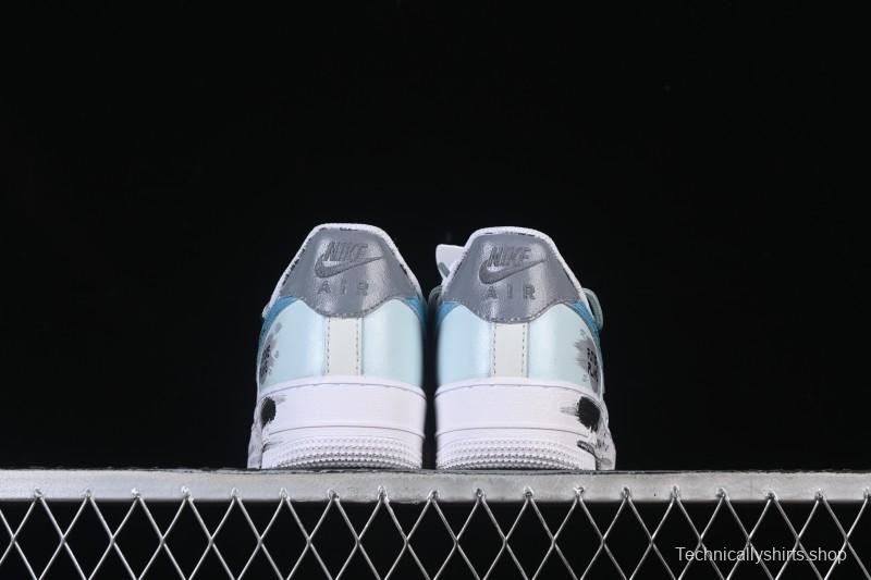 Nike Air Force 1'07 Low Grey Tune Era Hand-Painted Graffiti Casual Sneakers - LJ8822-202