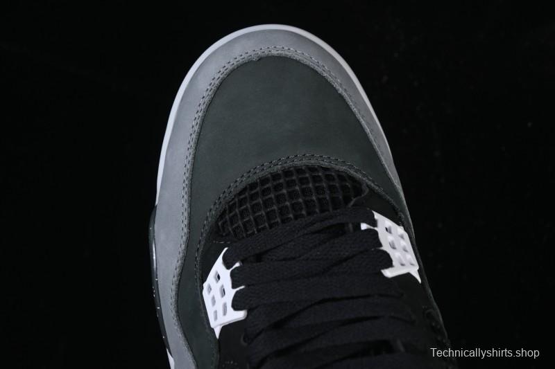 Nike Air Jordan 4 Retro Basketball Shoes with Fear Pack Design - FQ8138-002