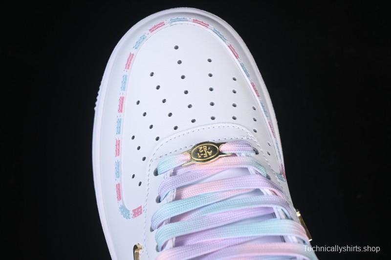 Nike Air Force 1'07 Low Four Hook Rainbow Cake Casual Sneakers - ZH0316-115