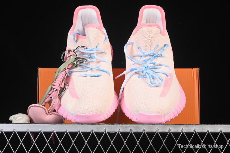 Adidas Yeezy 350 Boost V2 Running Shoes with Pink Watermelon Design - CP9366
