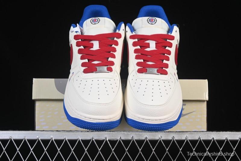 Nike Air Force 1 '07 Low NBA Collaboration Clippers Blue Red Casual Sneakers - QW5606-274