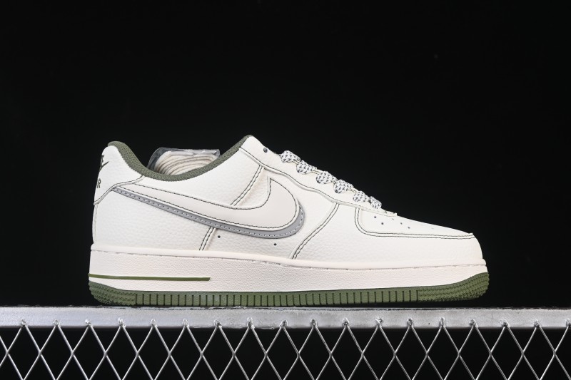 Nike Air Force 1 '07 Low Burberry Collaboration Military Green Embroidery Casual Sneakers - JP8028-003