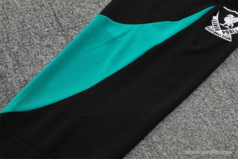 Player Version 25/26 Liverpool Green AD on Both Sleeves Half Zipper Jacket+Long Pants