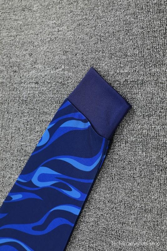 25/26 Real Madrid Blue Hoodie +Long Pants