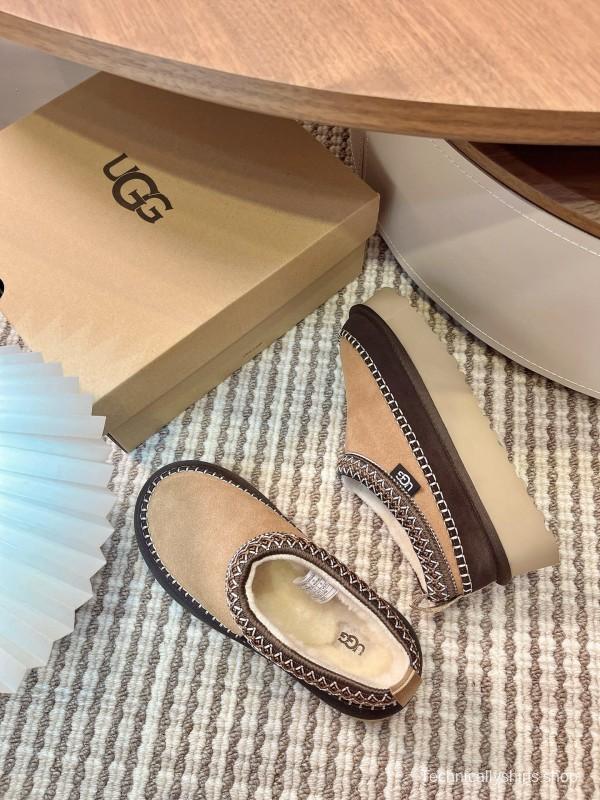 UGG Ethnic Tazz Series Thickened Height-Increasing Slip-On Fur Shoes - MJ00220
