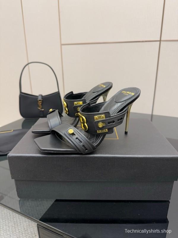 Balmain Metal Heel High Heel Sandals - KFY00320