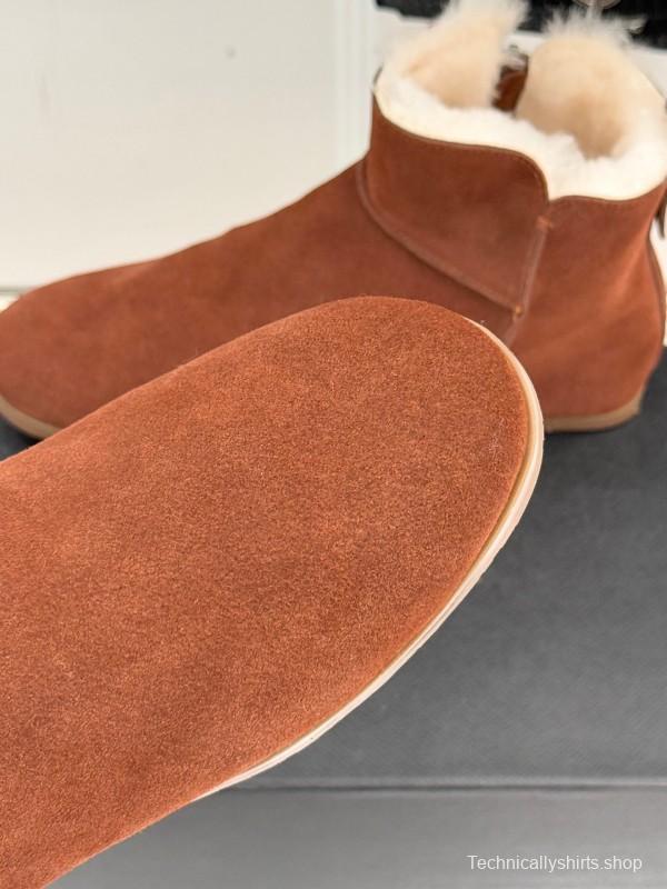 ALAIA Minimalist Side Zipper Retro Snow Boots - KFY00320