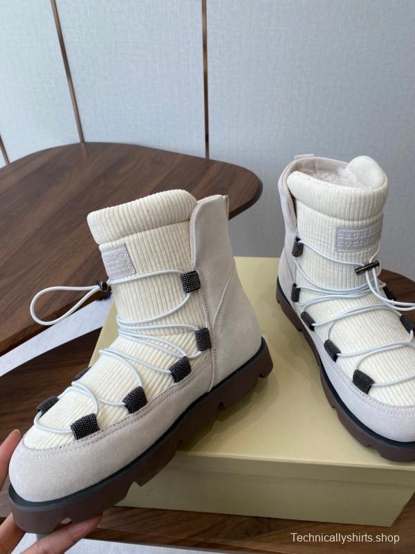 Brunello Cucinelli Open Walk Ankle Boot Winter Snow Boots - AS00410