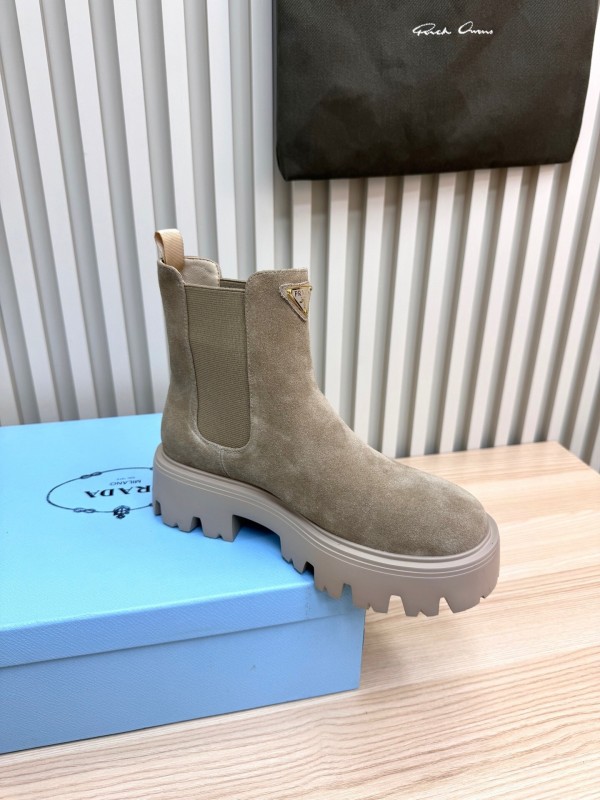 Prada Platform Ankle Boots with Elastic Design - LY0340