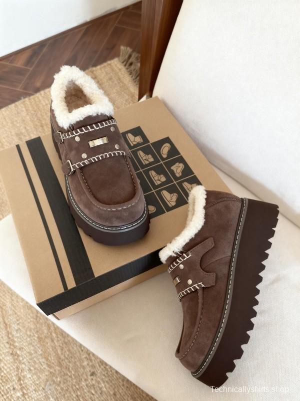 SugarSu Retro Platform Snow Boots with Chunky Sole for Height Increase - KFY00270