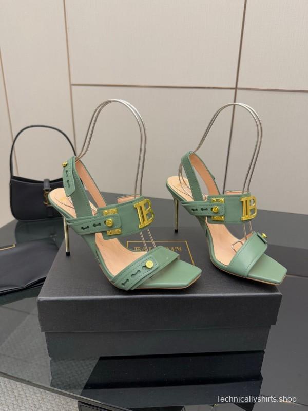 Balmain 2025/SS Metal Heel High Heel Sandals - KFY00320