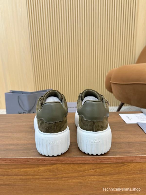 Hogan H-STRIPES Series Couple Thick Sole Biscuit Sneakers Casual Sports Shoes - AS00310