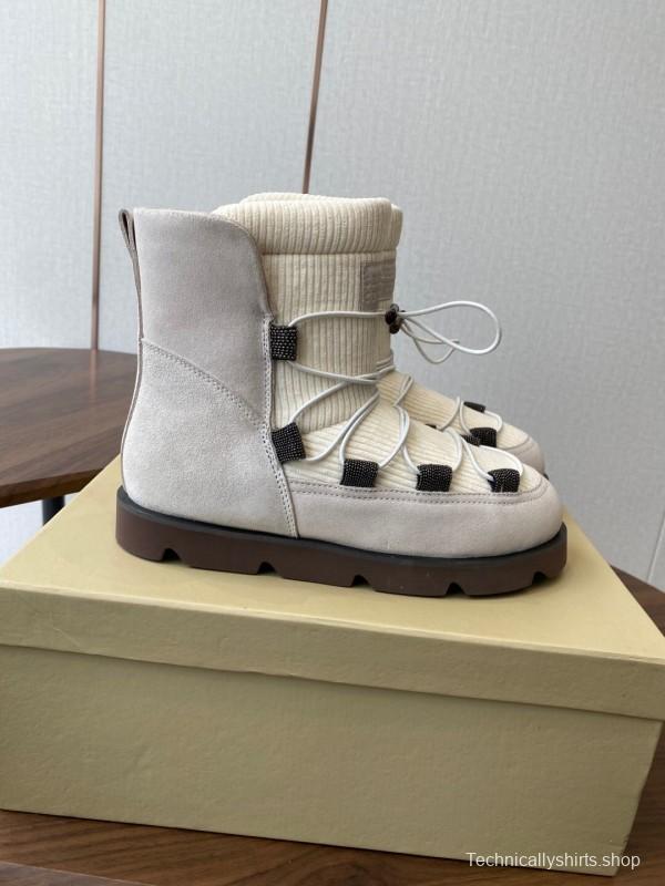 Brunello Cucinelli Open Walk Ankle Boot Winter Snow Boots - AS00410