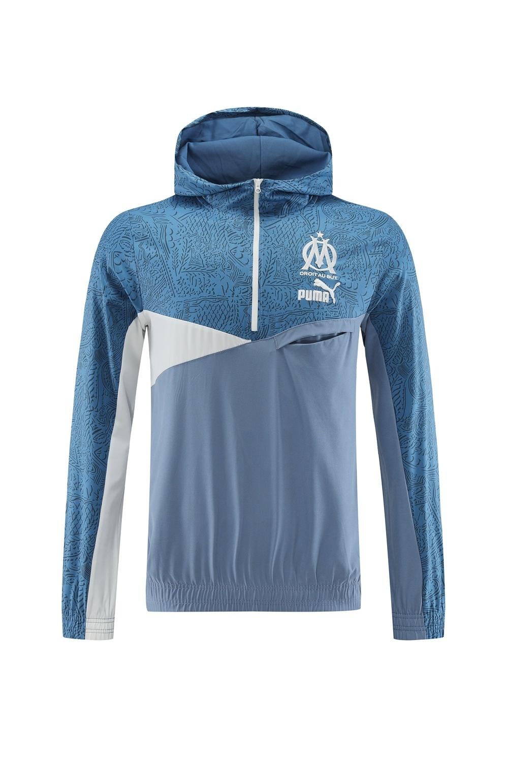 25/26 Olympique Marseille Half Zipper Jacket+Long Pants S-2XL