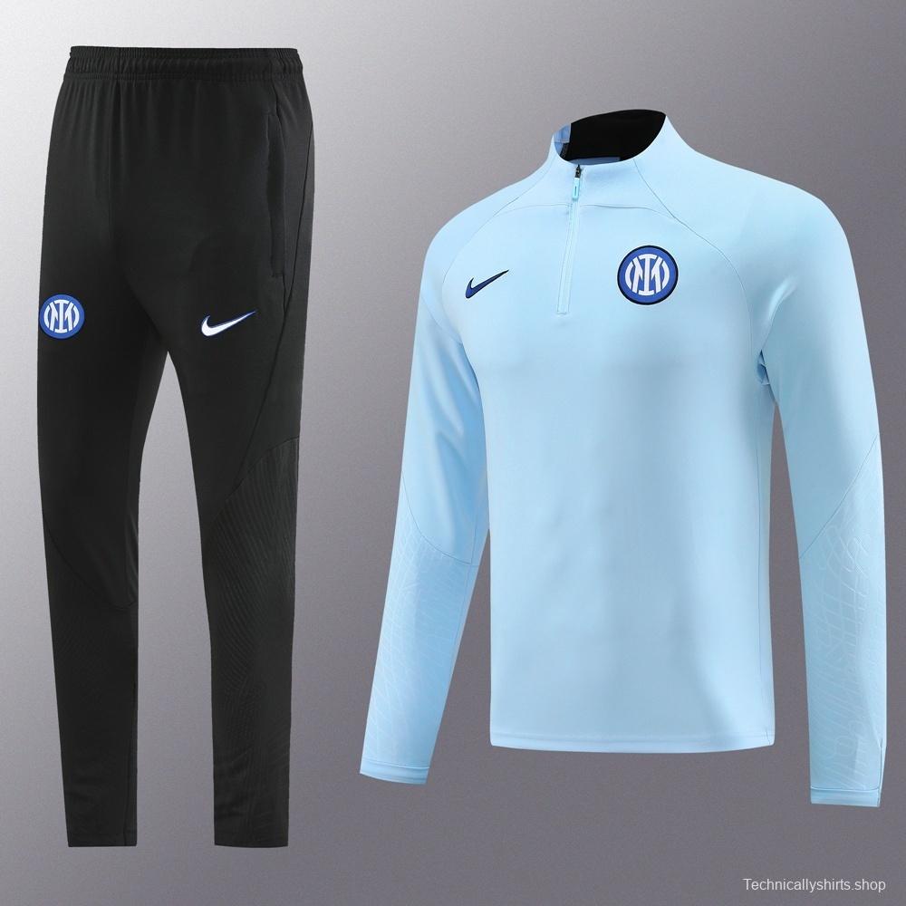 25/26 Inter Milan Sky Blue Half Zipper Jacket+Long Pants