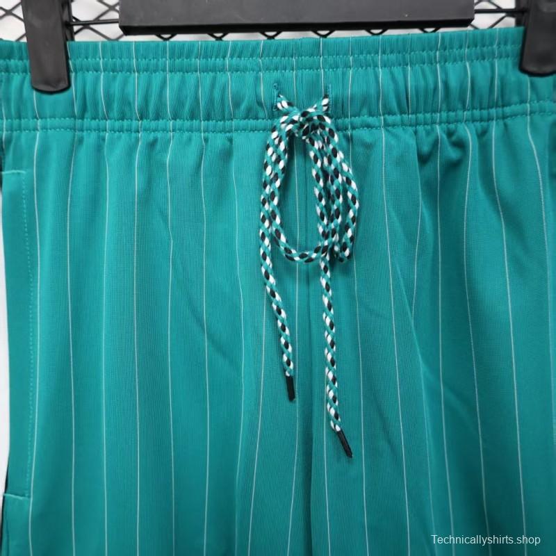 25/26 Liverpool Adidas Original Green with Teal Pinstripes Shorts