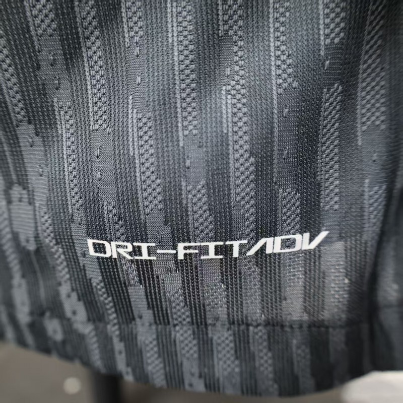 25/26 Player Version  Paris Saint-Germain Away Dark Grey with Vertical Stripe Pattern Jersey