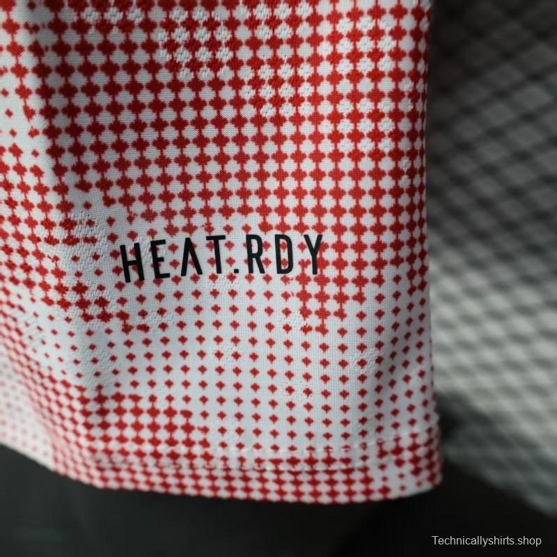 2025 Player Version  Canada Away White with Red Halftone Gradient Pattern World Cup Commemorative Jersey