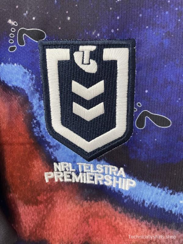 25/26 North Queensland Cowboys Navy with Indigenous Galaxy Design Jersey