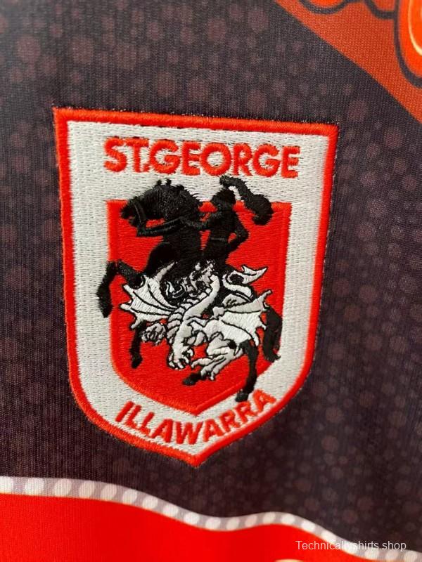 25/26 St George Illawarra Dragons Red with Indigenous Art Jersey