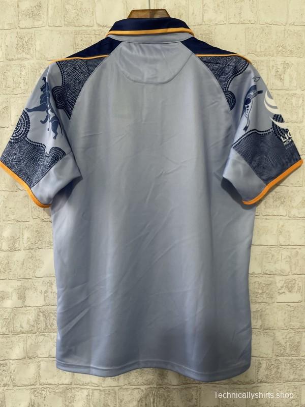 2026 Australia Wallabies Light Blue with Indigenous Art Design Jersey