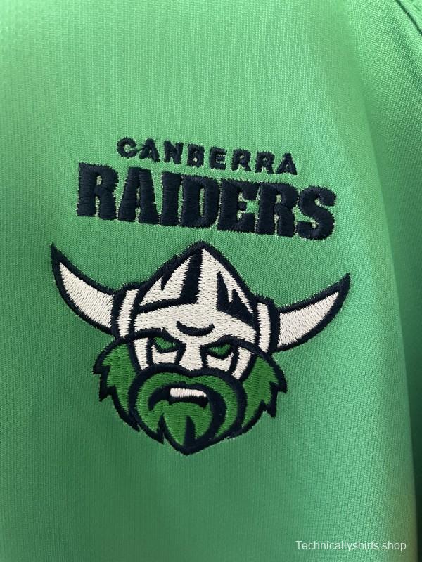 25/26 Canberra Raiders Green with White, Blue and Gold Stripes Jersey