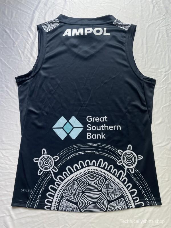 25/26 Carlton Blues Navy with White Aboriginal Art Jersey